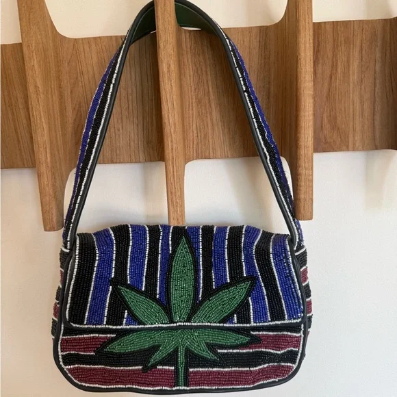 Staud Leather Beaded Tommy Bag - Picture 3 of 4